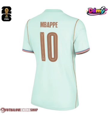 Francie Kylian Mbappe #10 Venkovní Dres pro Dámy MS 2026 Krátkým Rukávem